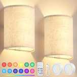 Shuniu Lampa Ścienna RGB 2 el, USB, Pilot Zdalnego Sterowania,