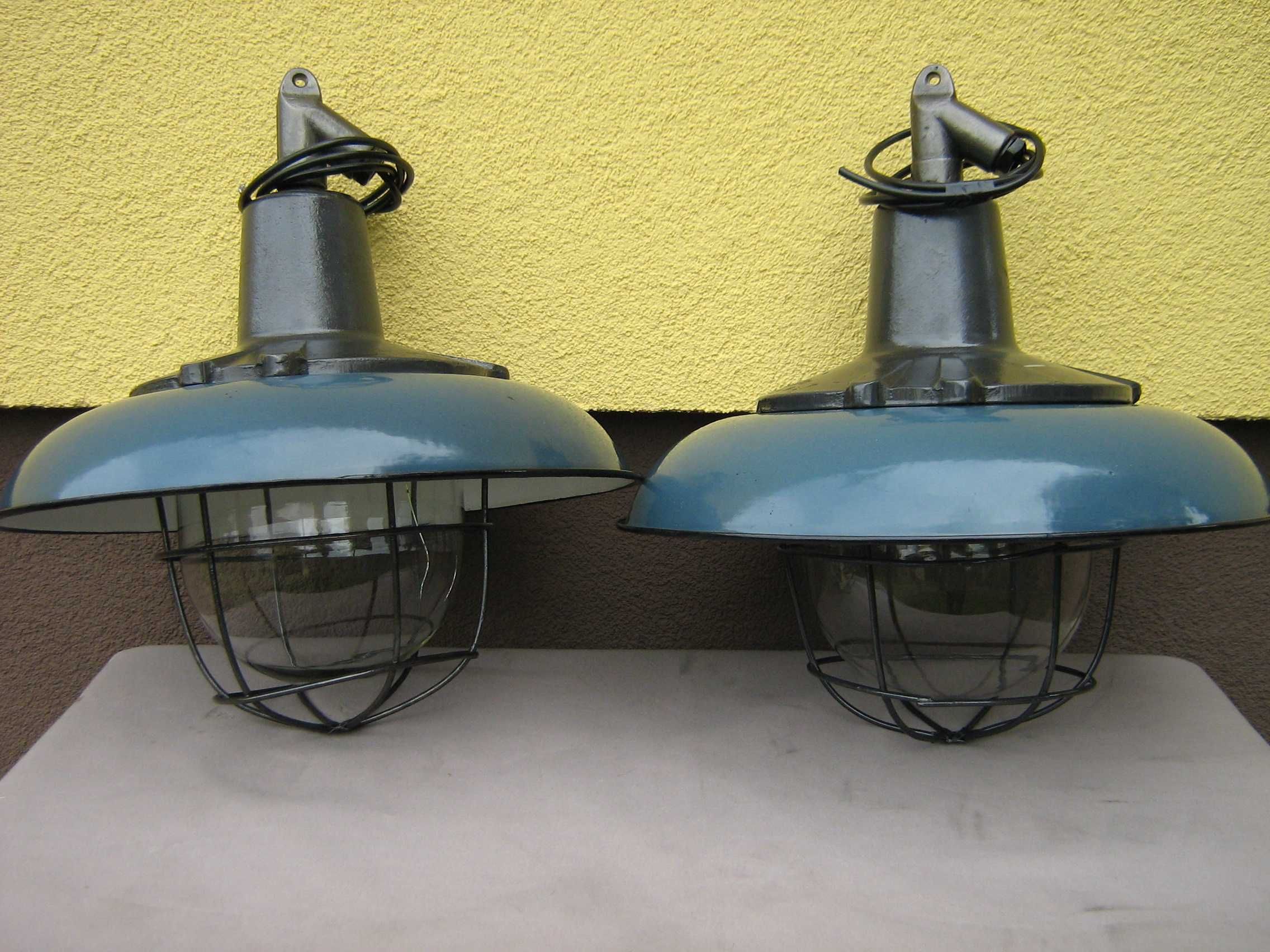 Lampy emaliowane przemysłowe OZż-1. Loft.Industrial PRL