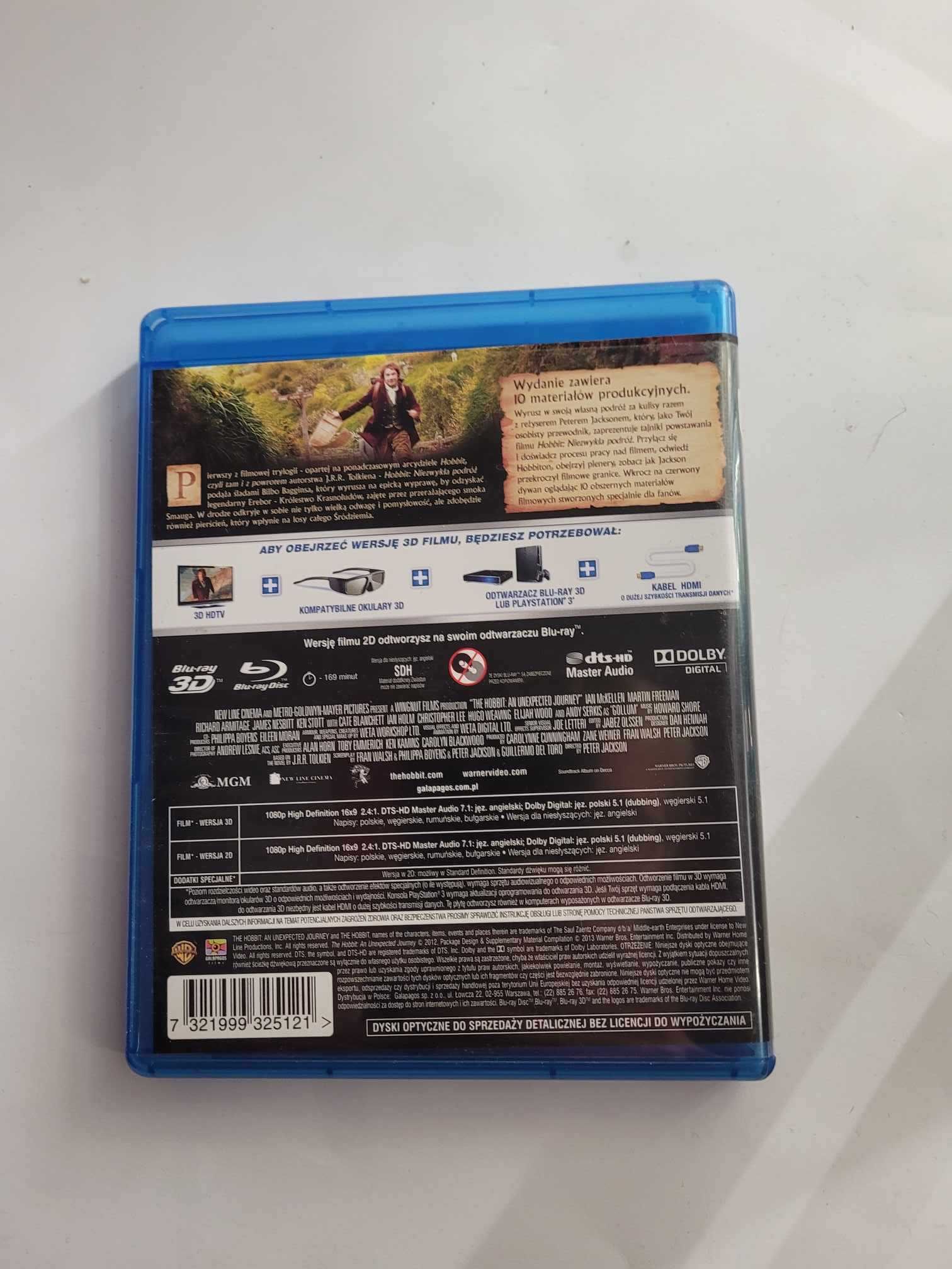 Hobbit niezwykła podróż/Unexpected Journey na blu ray w 3d
