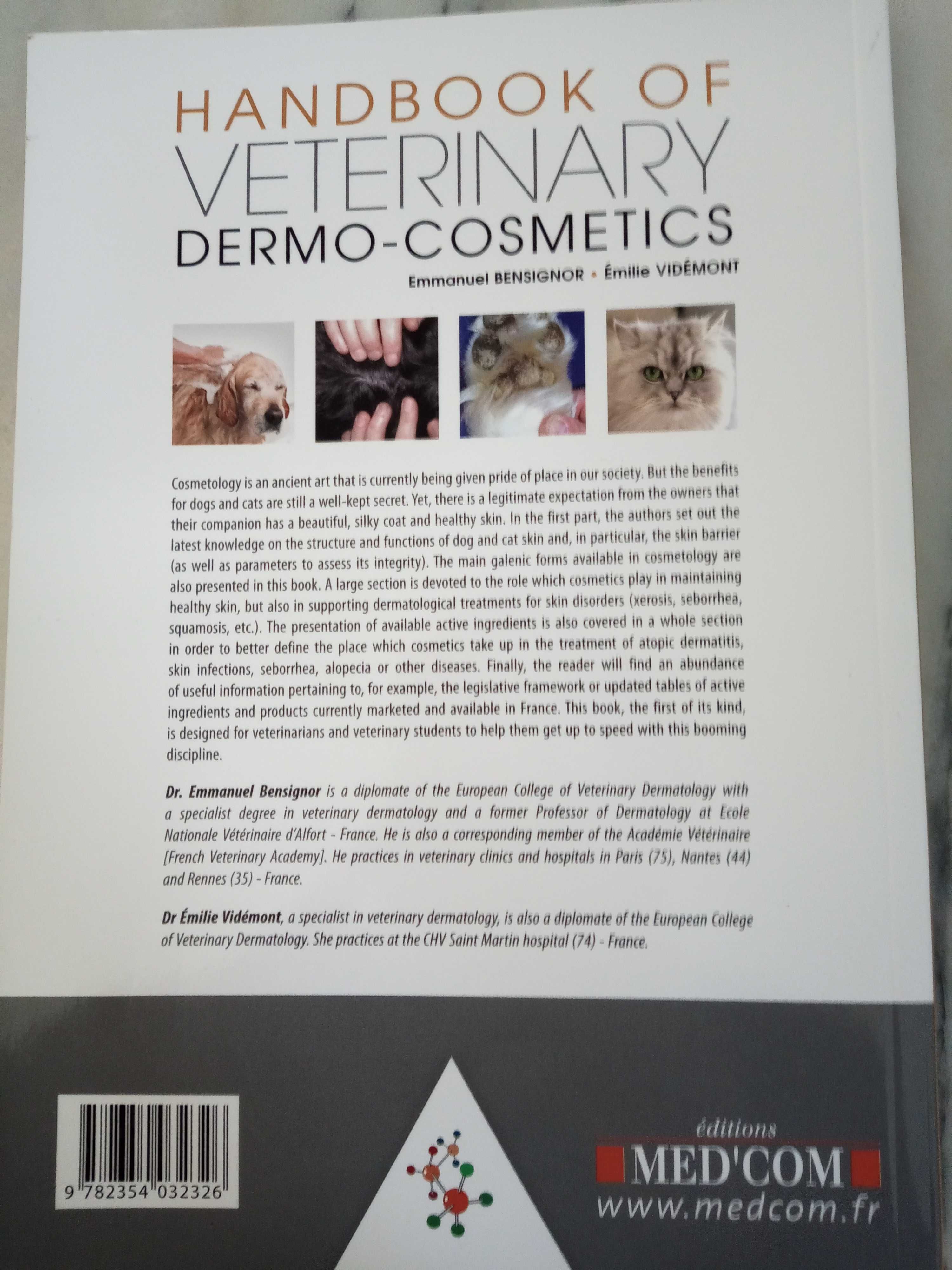 Livro de Veterinária Handbook of Veterinary Dermo  Cosmetics