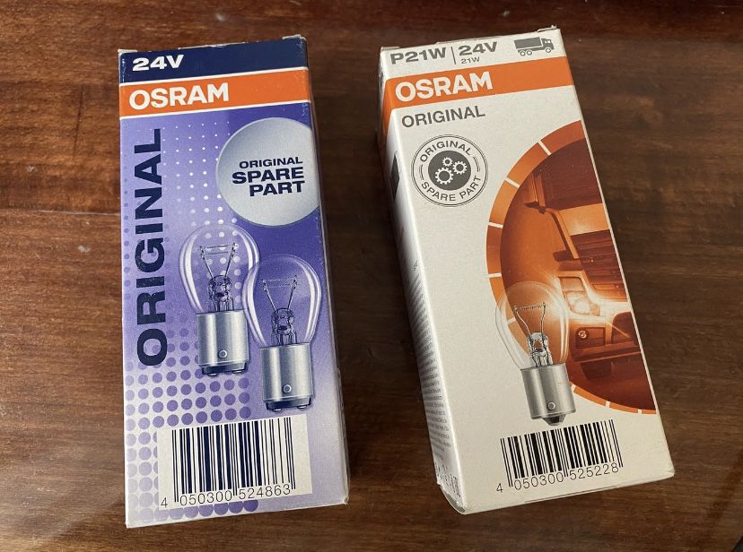 Лампа стоп/габарит P21W/5w Osram 24V