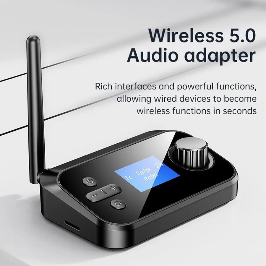 Bluetooth-приймач передавач C41 з LCD-екраном, оптичний вхід, підтримк