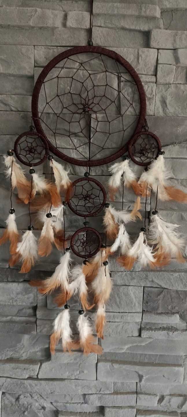 Łapacz snów dremcatcher 60 cm Brązowy Handmade