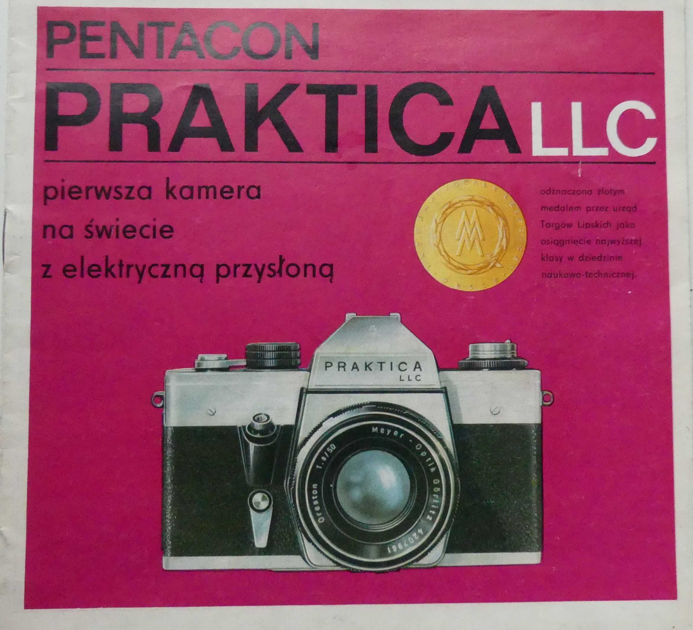 Lustrzanka Practica LLC z dodatkowym teleobiektywem Sonnar 125/3.5