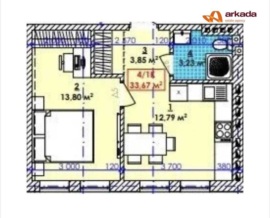 Актуальна 1 кімнатна квартира за найкращою ціною!