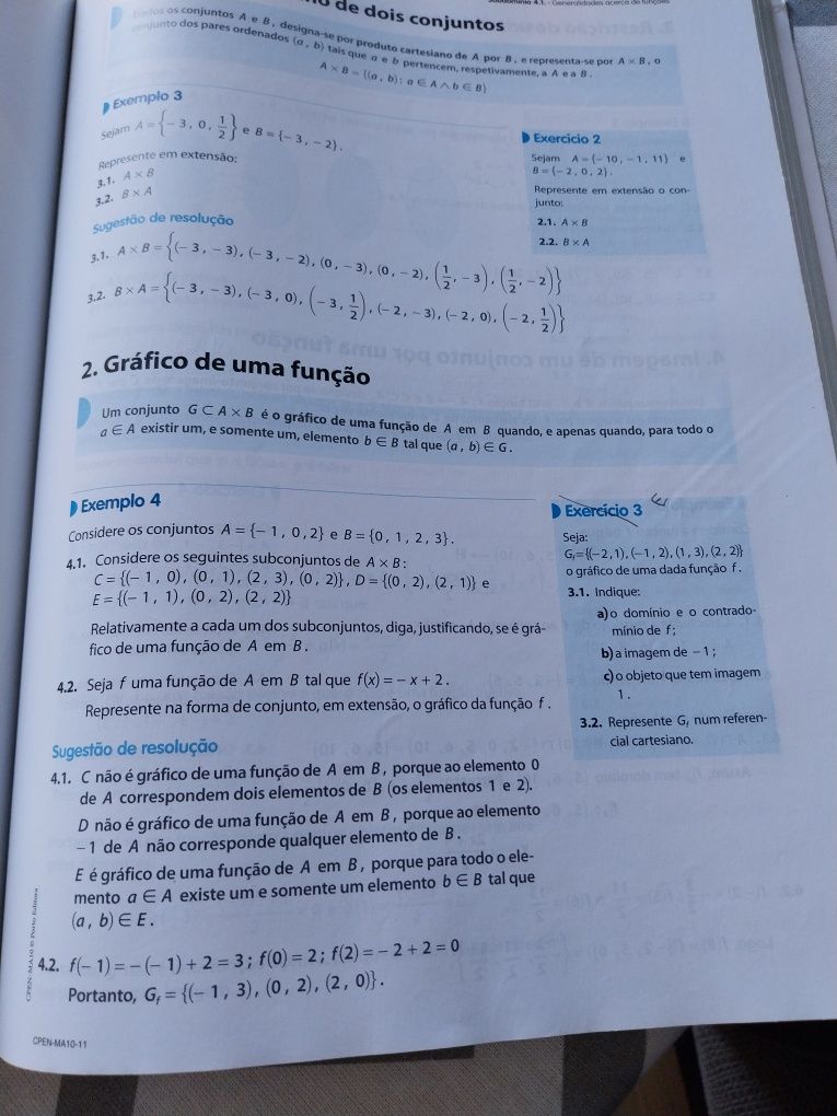 Livro preparação para o exame nacional Matemática A da Porto editora