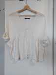 Biała bluzka Bershka 34/XS biały top oversize podkoszulek t-shirt 36/S