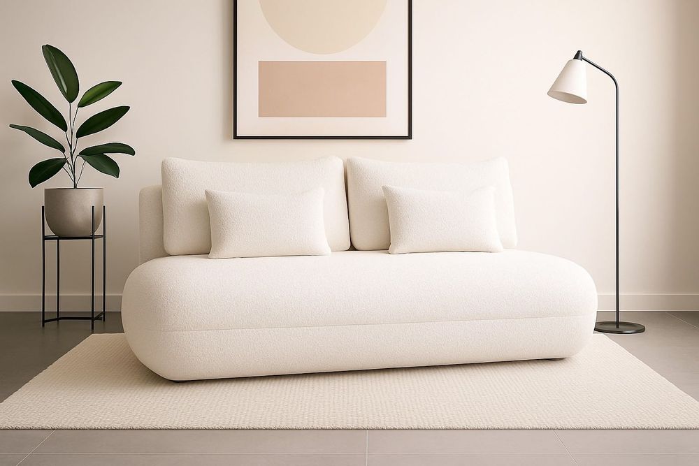 Kanapa sofa AMALFI BOUCLE rozkładana z funkcją spania + pojemnik