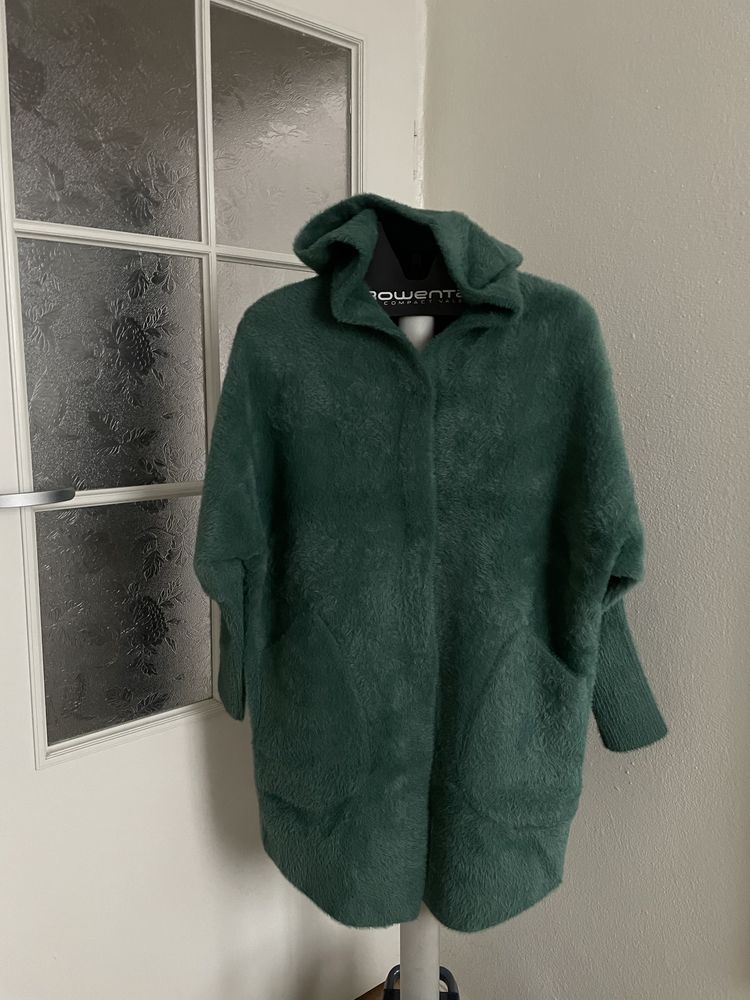 Płaszcz alpaka z kapturem-nowe kolory