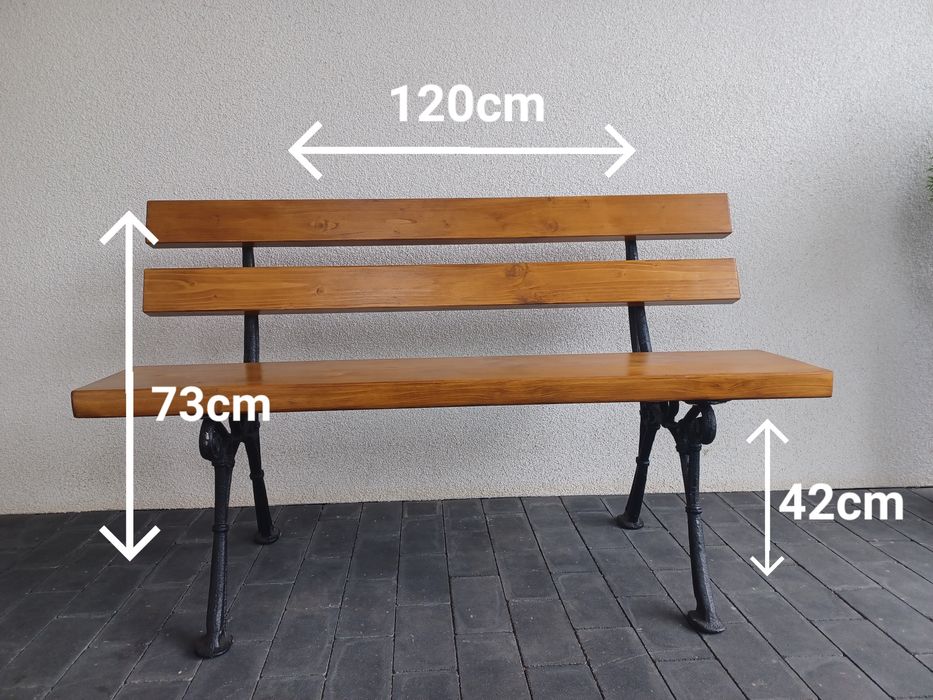 Ławka ogrodowa żeliwna