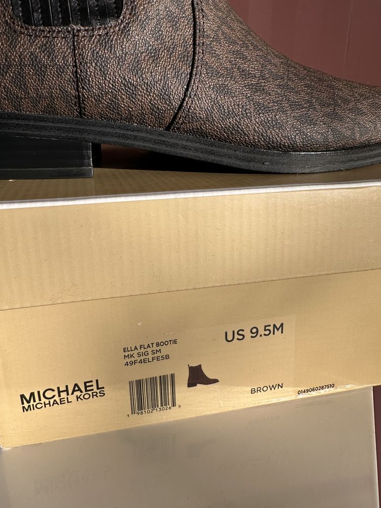 Жіночі челсі коричневі Michael Kors сапожки черевички Майкл Корс