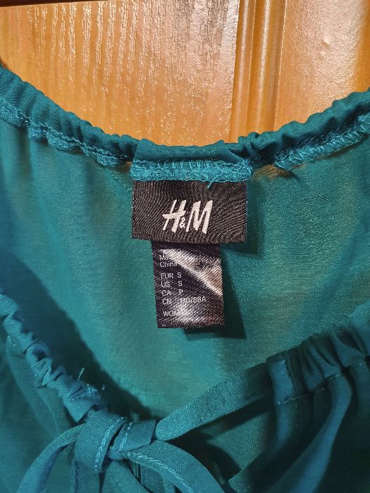 bluzka mgiełka zielona H&M