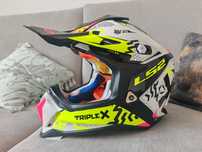 Kask cross / enduro LS2 mx470 subverter tripleX M plus gogle