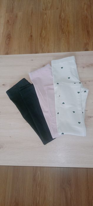 3x ocieplane legginsy H&M 122