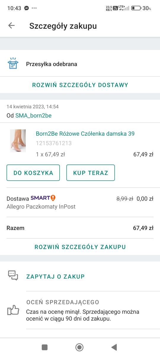 Różowe czółenka damskie lakierowane  39