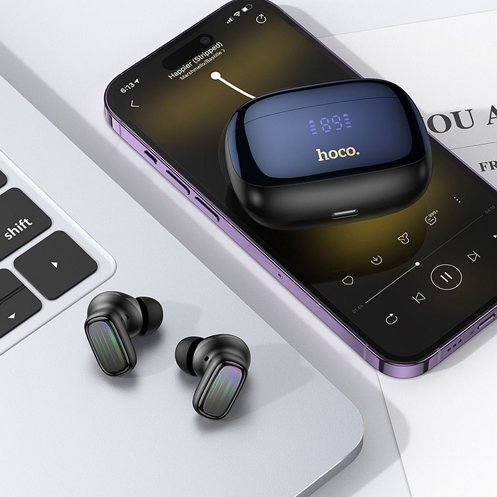 HOCO słuchawki bezprzewodowe bluetooth TWS ANC + ENC EQ20 czarne