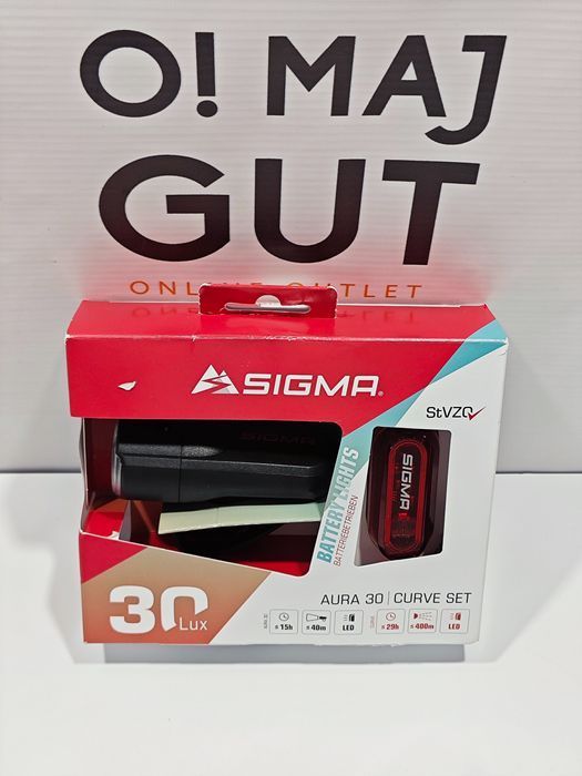 Zestaw Oświetlenia Rowerowego Lampki Przód Sigma 30Lm + Tył Curve Ipx4