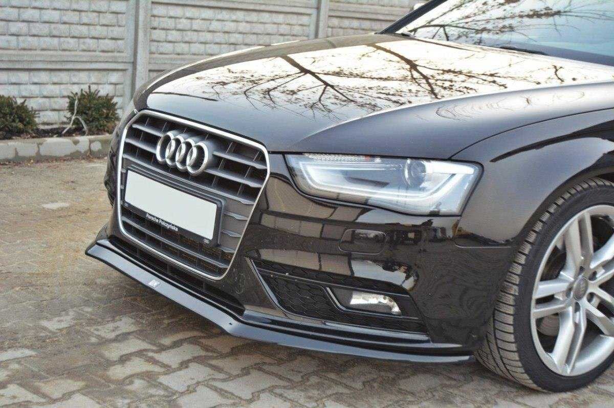 Сплиттер Audi a4 b8 (12-16) сток тюнинг обвес губа юбка (Maxton)