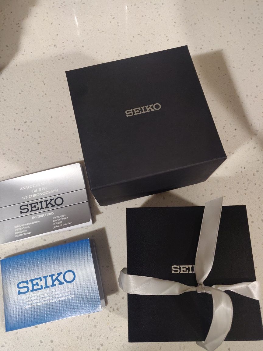 Relógio Seiko Chronograph 100m c caixa e documentos