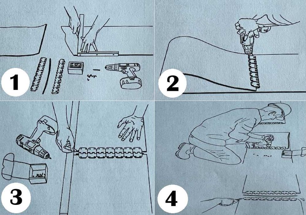 Spinka złącze pasa przegubowe MS 35  1m Mocniejsza wersja