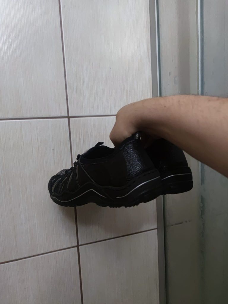 buty damskie 41 mokasyny półbuty Rieker sneakersy woman laufer czarne