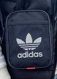 Мужская наплечная сумка Adidas. Текстиль.