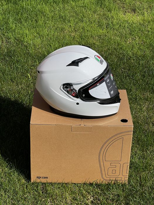 Новый мотошлем AGV K3 Mono Seta White, размер S (55–56)