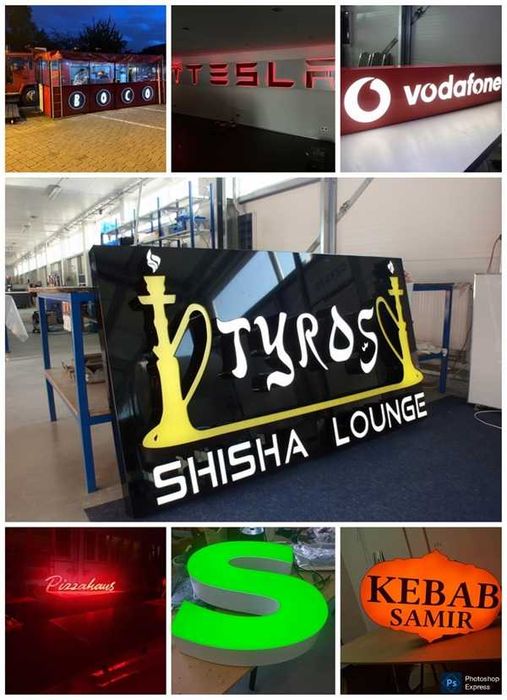 Kaseton reklamowy Litery 3D LED producent reklam Baner Logo Szyld