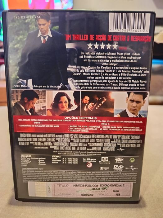 DVD edição especial inimigos públicos