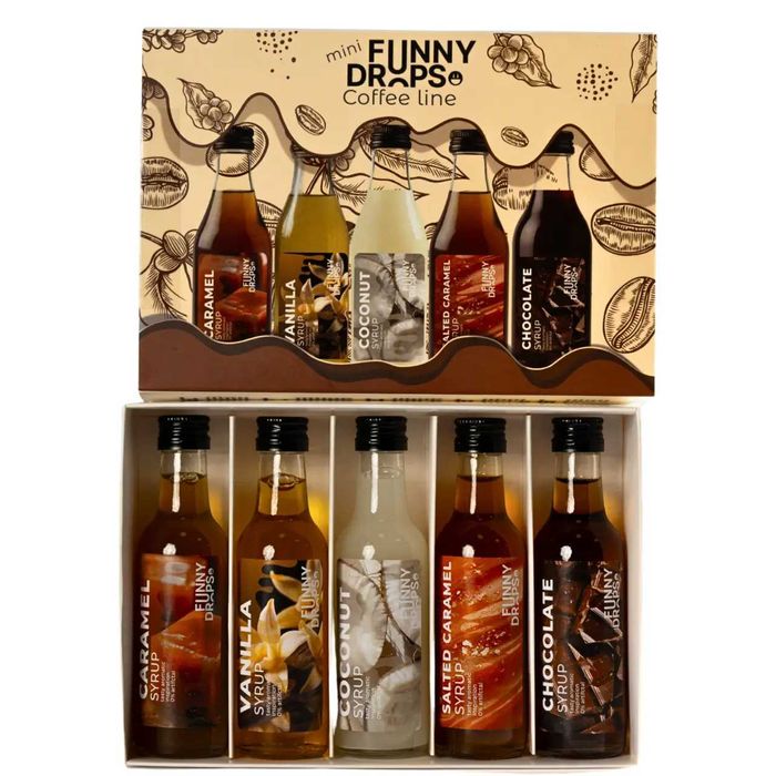 Набор сиропов Funny Drops Coffee line 5 шт по 50 мл