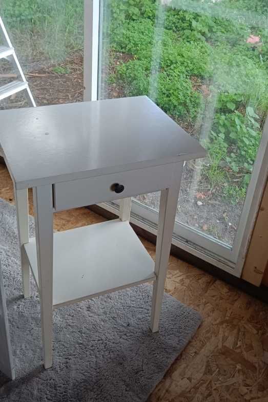 HEMNES Mesa de cabeceira IKEA, velatura branca, 46x35 cm