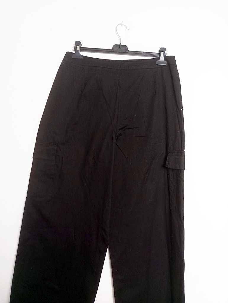 Sinsay nowe czarne spodnie szerokie nogawki bojówki
