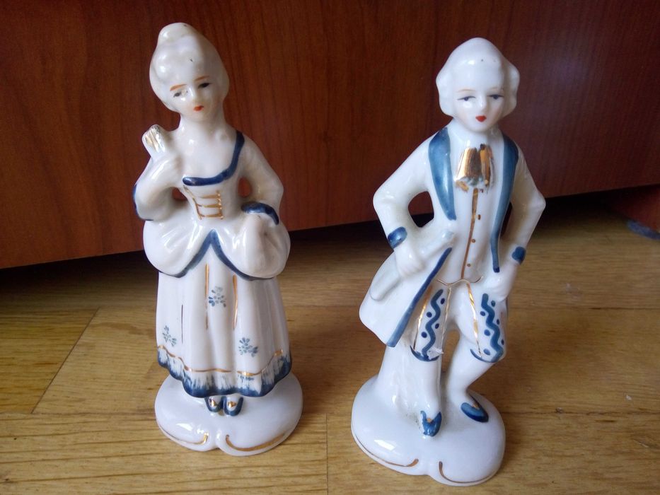 Casal miniatura de porcelana japão
