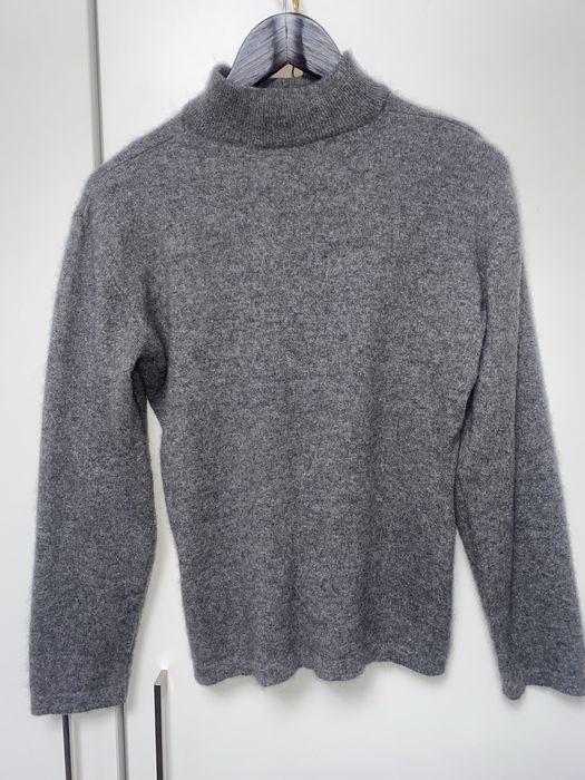 kaszmirowy pół golf sweter bluzka M