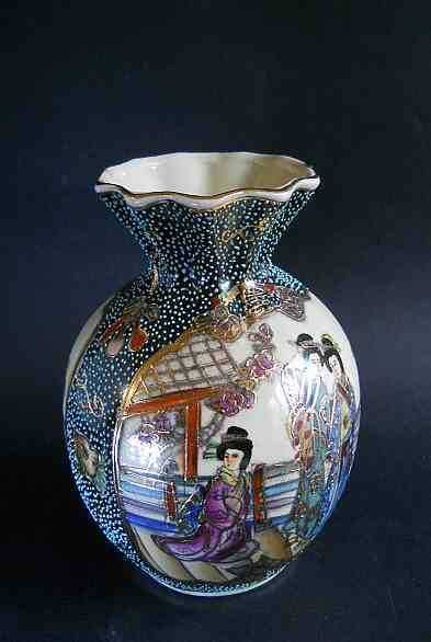 Винтажная Китайская ваза в стиле "Satsuma"