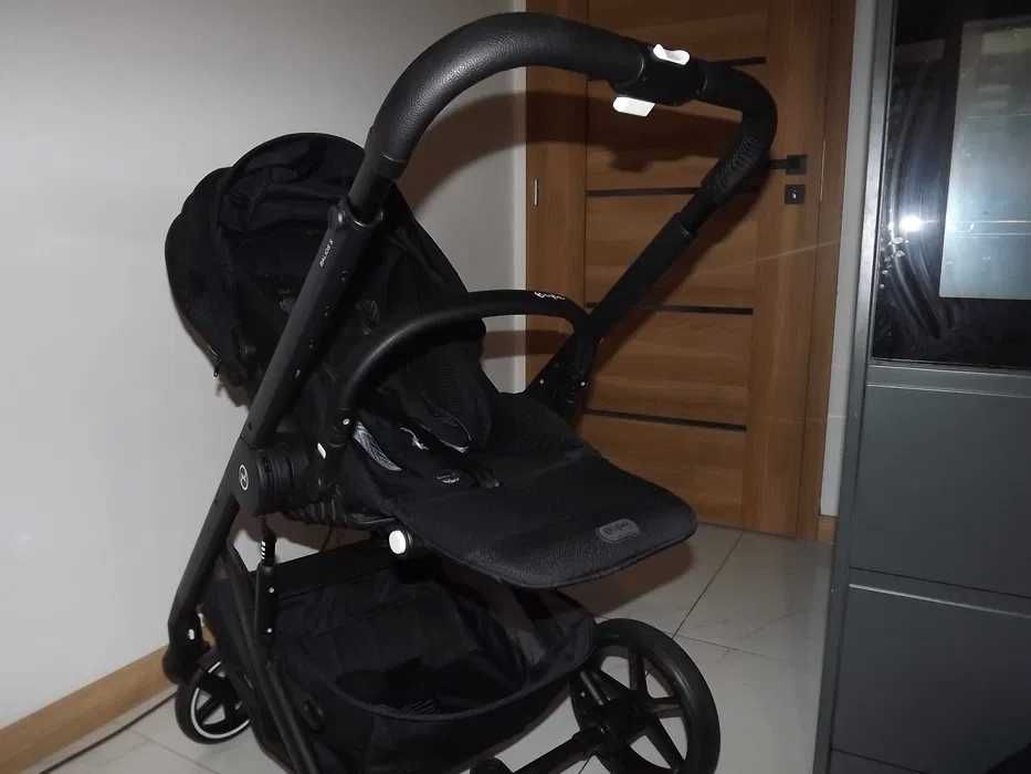 Cybex balios s lux 2.0 Moon Black 3w1 Nowa tapicerka ,koszyk ,kola