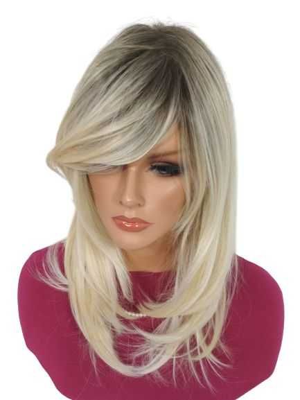 Peruka syntetyczna długie włosy Mono lace termo jak naturalna