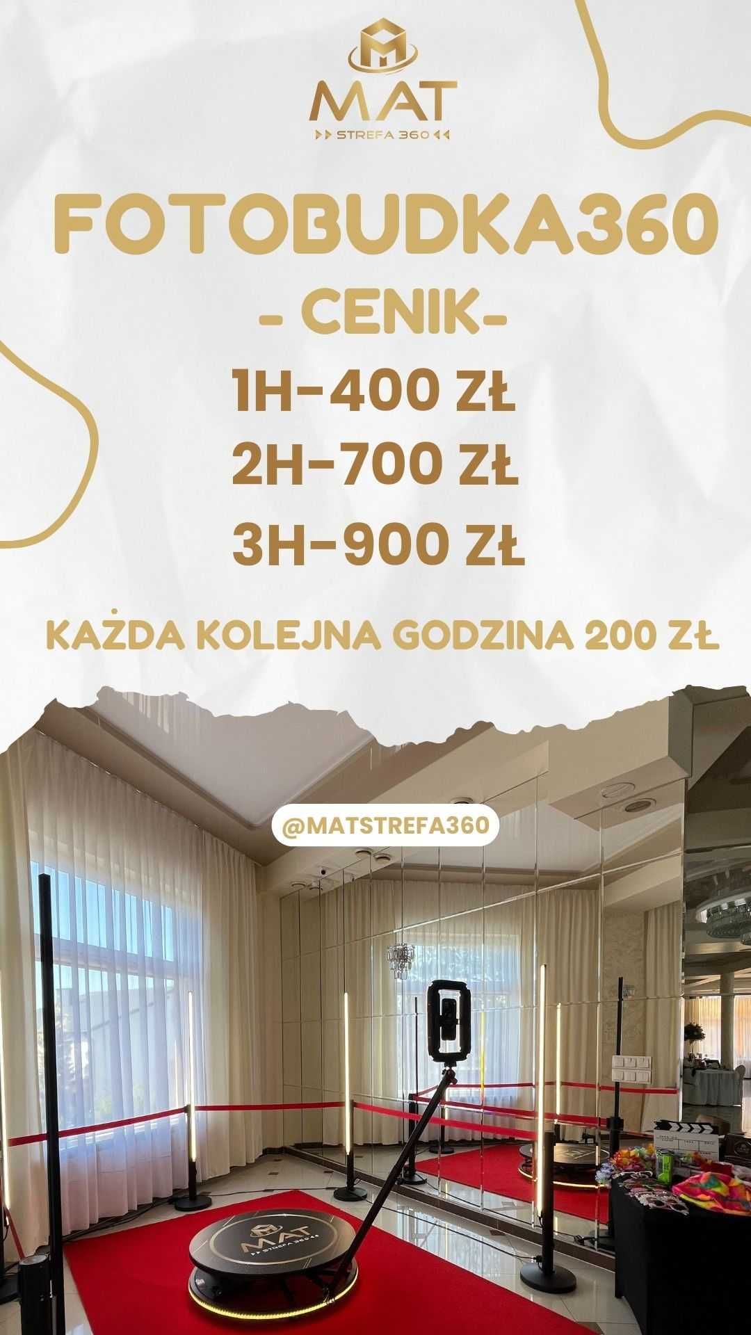 (Promocja) FOTOBUDKA 360 Do Wynajęcia Na Każda Imprezę z Gadżetami !!!