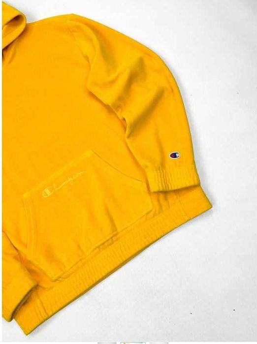 Champion żółta bluza welurowa z kapturem S.