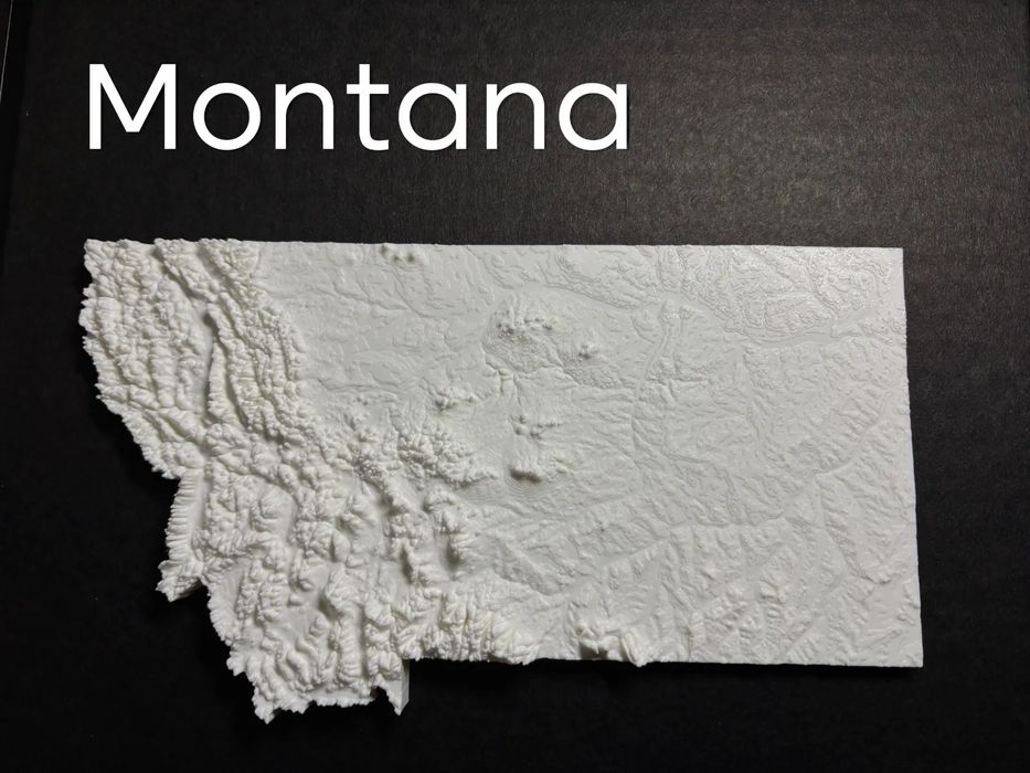 Modelo de Relevo: Estado do Montana (EUA)