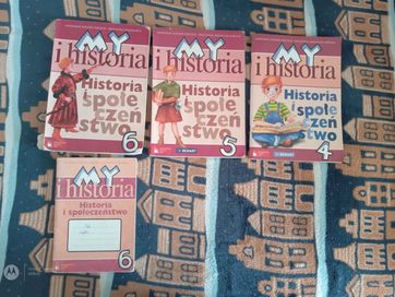 Sprzedam podręczniki do historii my i historia kl. 4, 5, 6 ćw. gratis