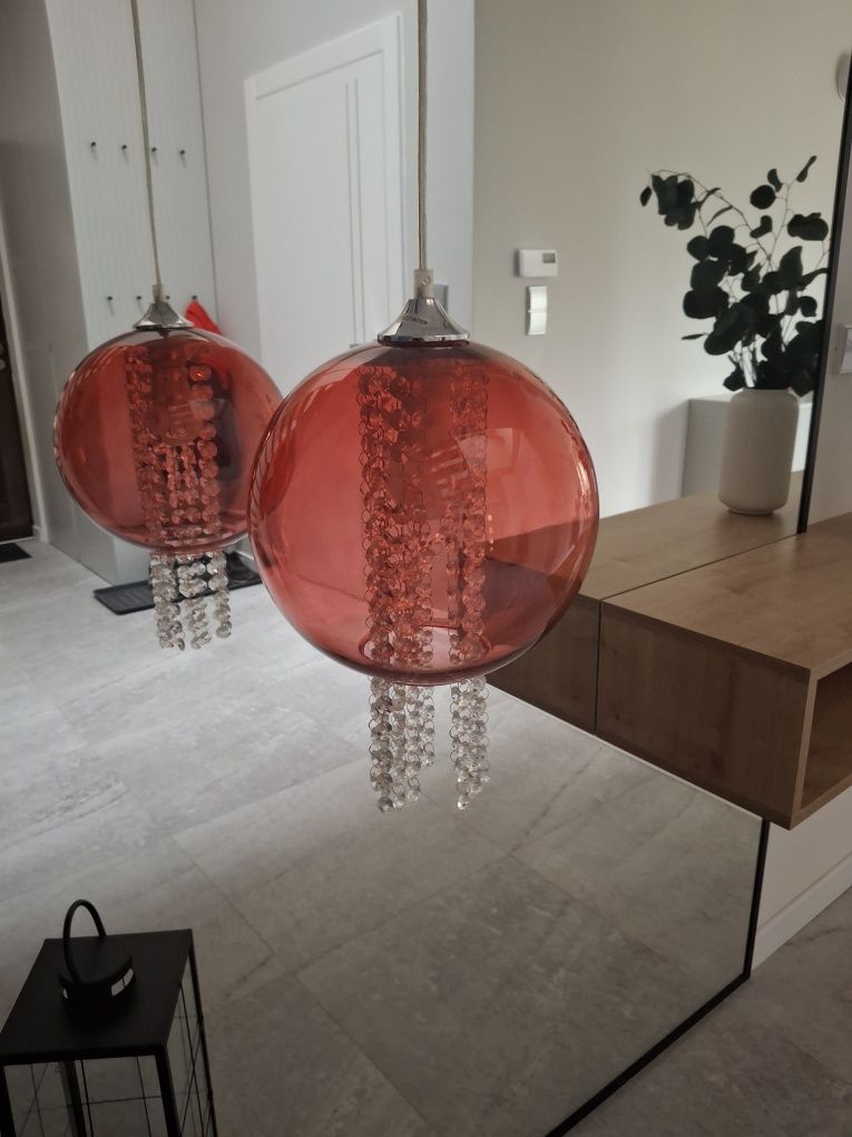 Lampa sufitowa z kryształkami