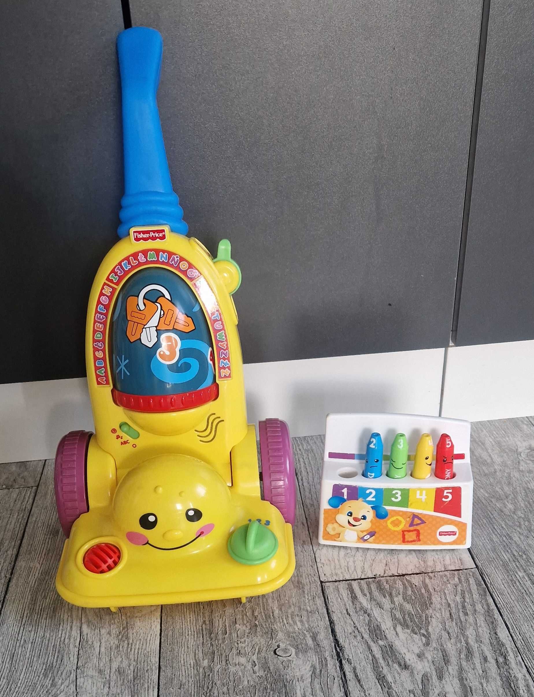 Fisher Price odkurzacz kredki edukacykne interaktywne