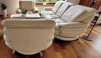 Zestaw wypoczynkowy - włoski (kanapa + 2 fotele) – skóra