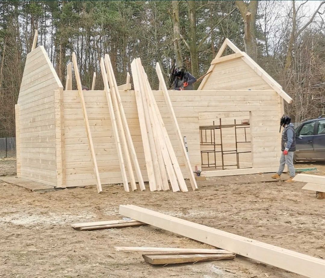 Domek 35m2, konstrukcja, Balik 43mm