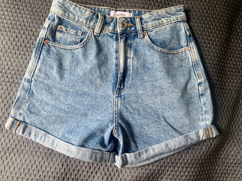 Szorty Reserved z wysikim stanem- gruby jeans