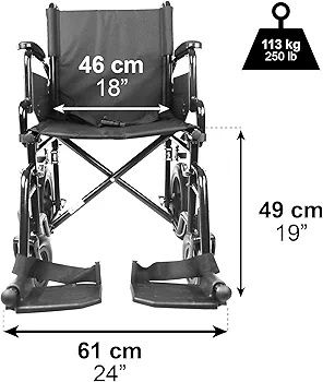Wózek inwalidzki - składany do 113kg