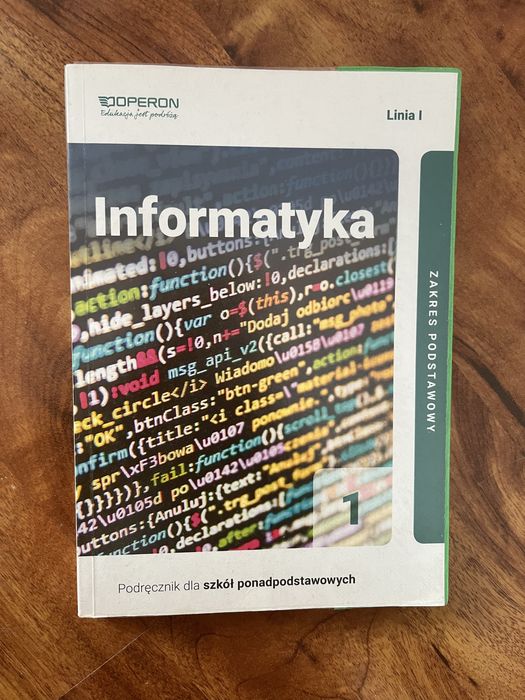 Książka do informatyki klasa 1 wyd. OPERON