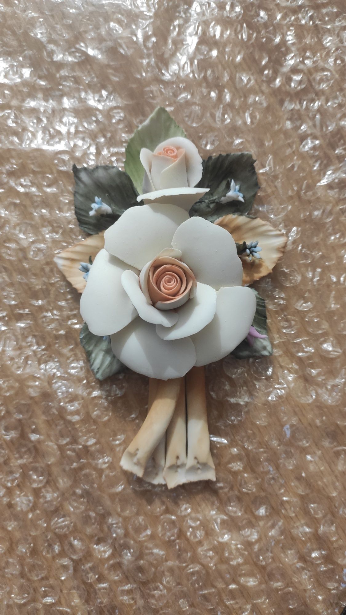 Vintage Capodimonte Porcelain Rose