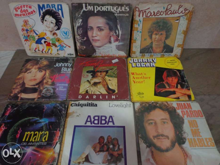 Discos de Vinil grandes e pequenos vários artistas